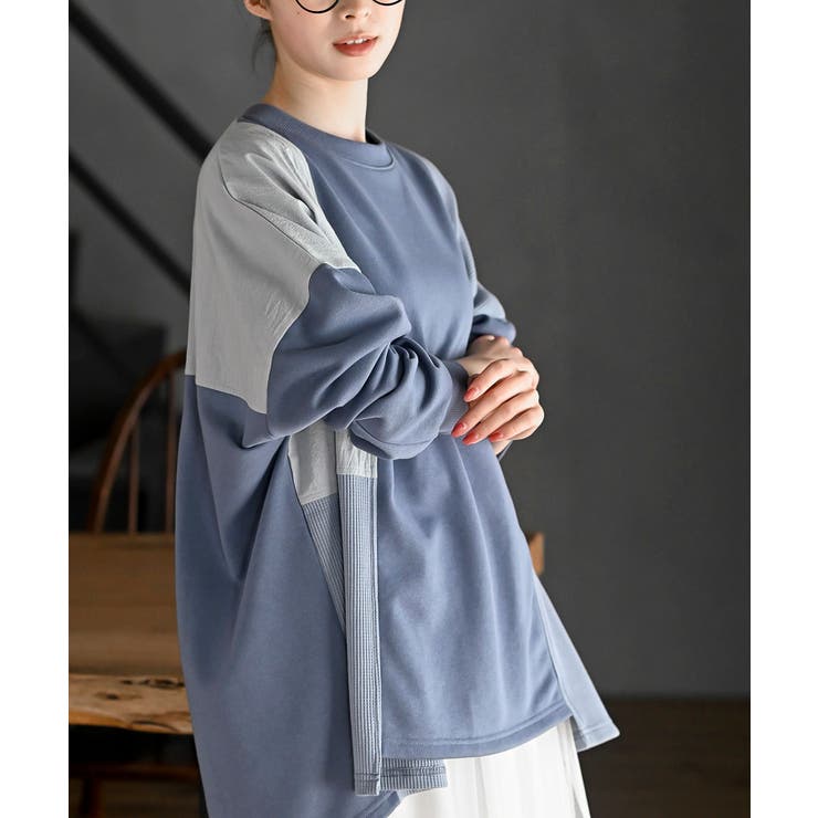 裏毛ワッフル切替チュニック | rps | 詳細画像29 