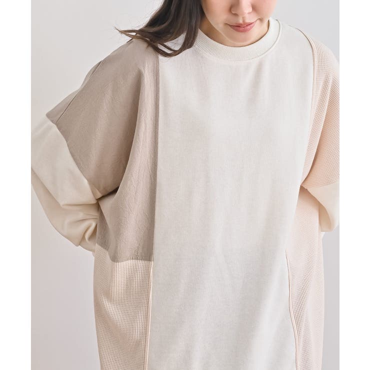 裏毛ワッフル切替チュニック | rps | 詳細画像5 