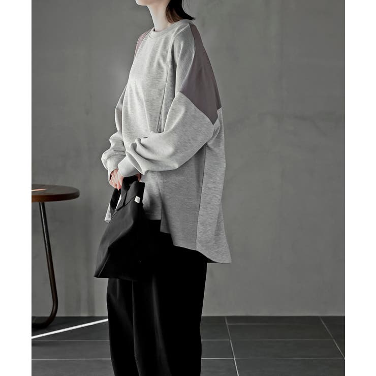 裏毛ワッフル切替チュニック | rps | 詳細画像9 