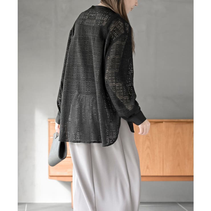 レースノーカラーブラウス | rps | 詳細画像11 