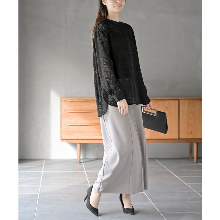 レースノーカラーブラウス | rps | 詳細画像12 