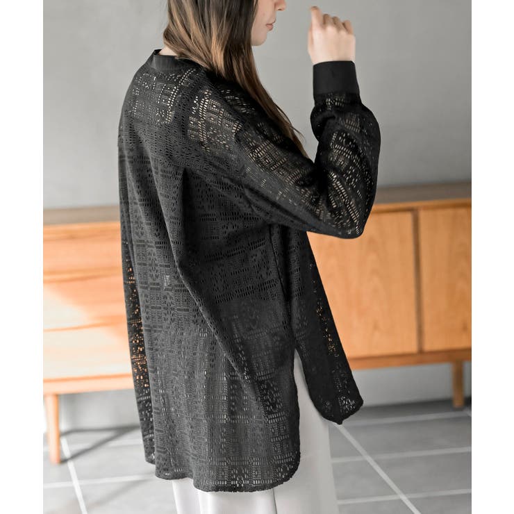 レースノーカラーブラウス | rps | 詳細画像15 