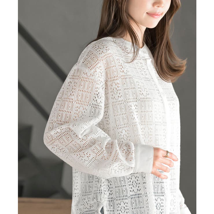 レースノーカラーブラウス | rps | 詳細画像8 