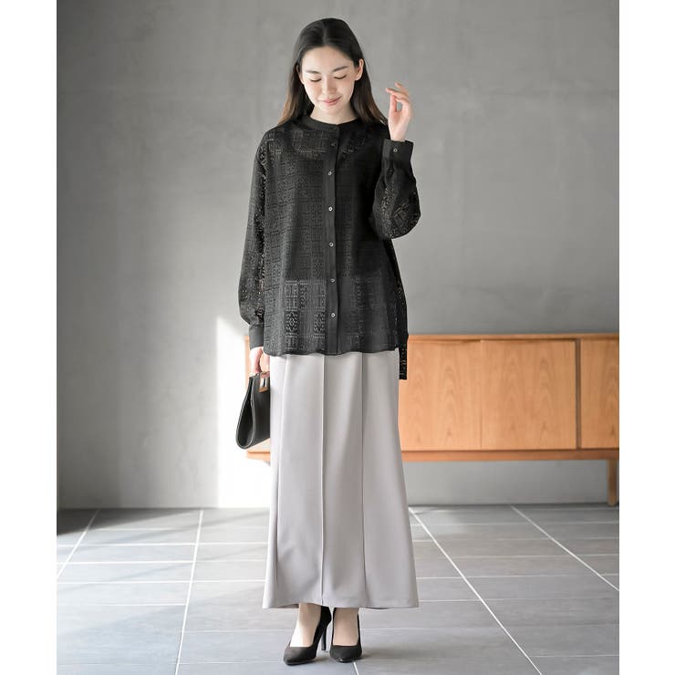 レースノーカラーブラウス | rps | 詳細画像9 