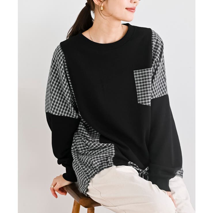 ＴＣ裏毛布帛切替プルオーバー | rps | 詳細画像1 