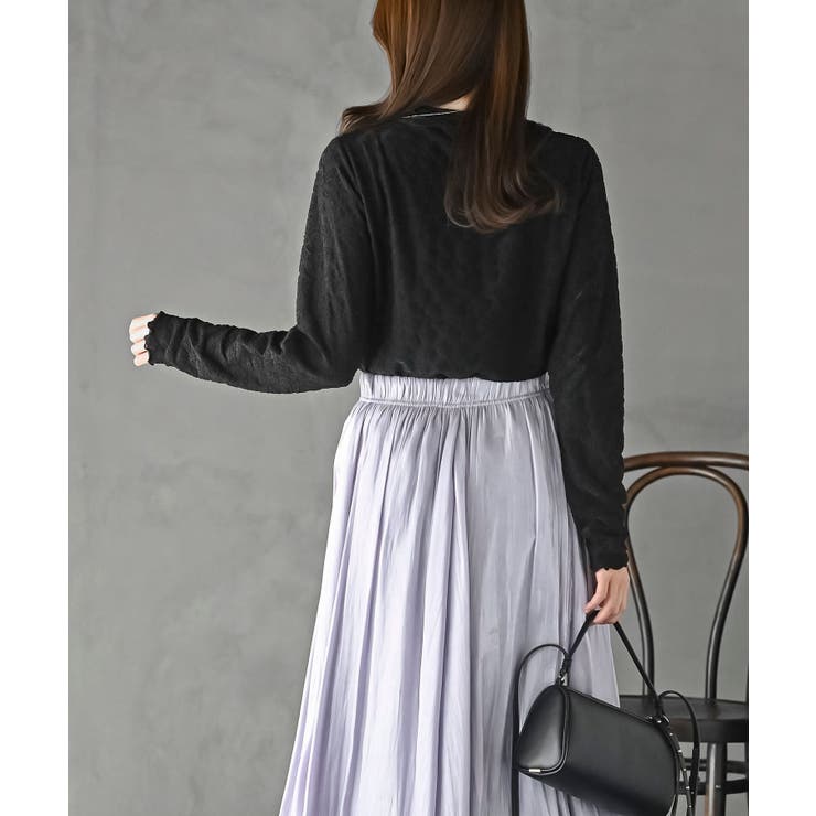 花柄シアーボトルネックカットソー | rps | 詳細画像10 