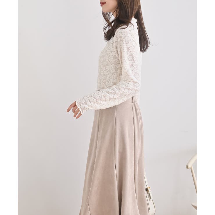 花柄シアーボトルネックカットソー | rps | 詳細画像3 