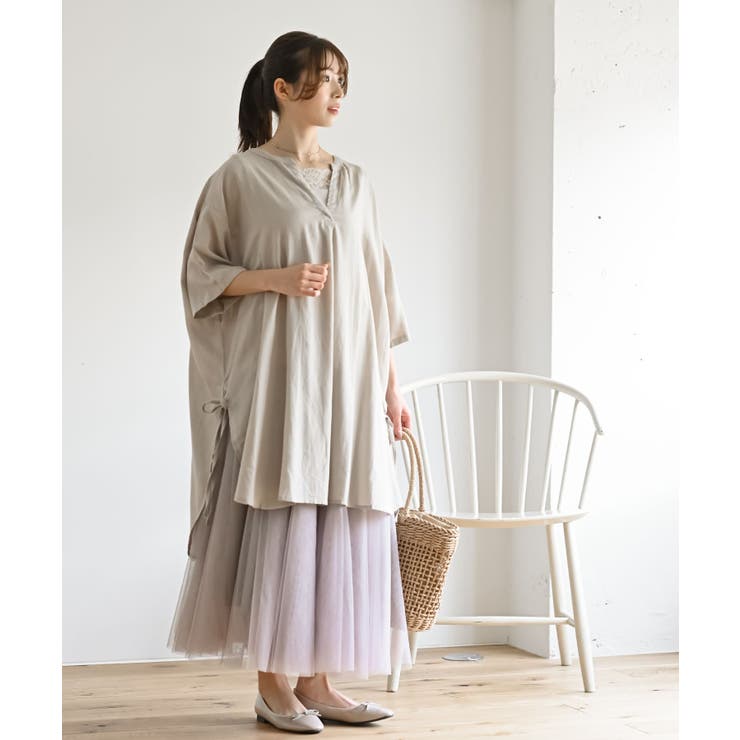 サイドリボンスキッパーブラウス | rps | 詳細画像10 