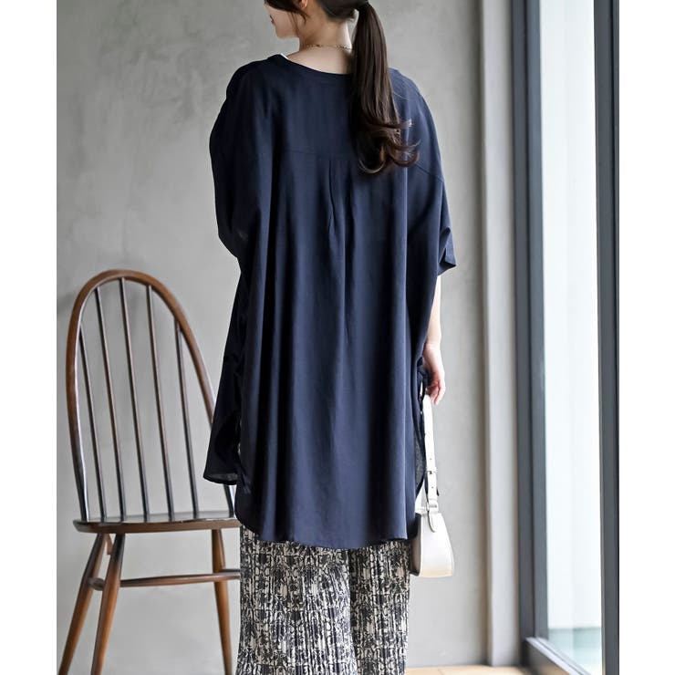 サイドリボンスキッパーブラウス | rps | 詳細画像30 