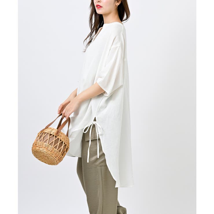 サイドリボンスキッパーブラウス | rps | 詳細画像38 