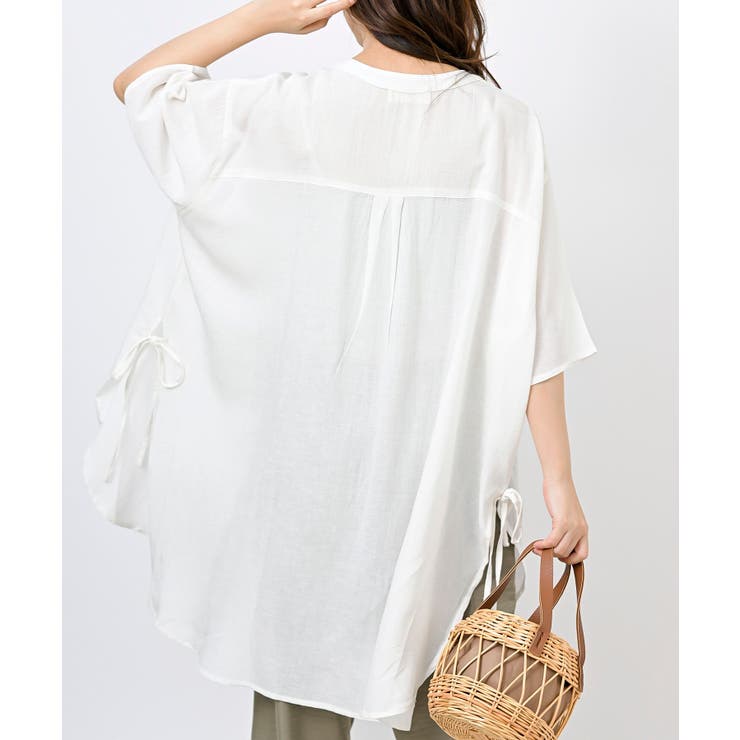 サイドリボンスキッパーブラウス | rps | 詳細画像43 