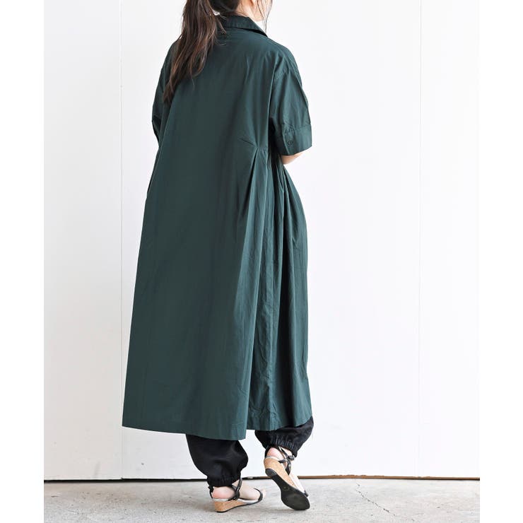 洗える】開襟シャツワンピース / Tiaclasse L | ファッション