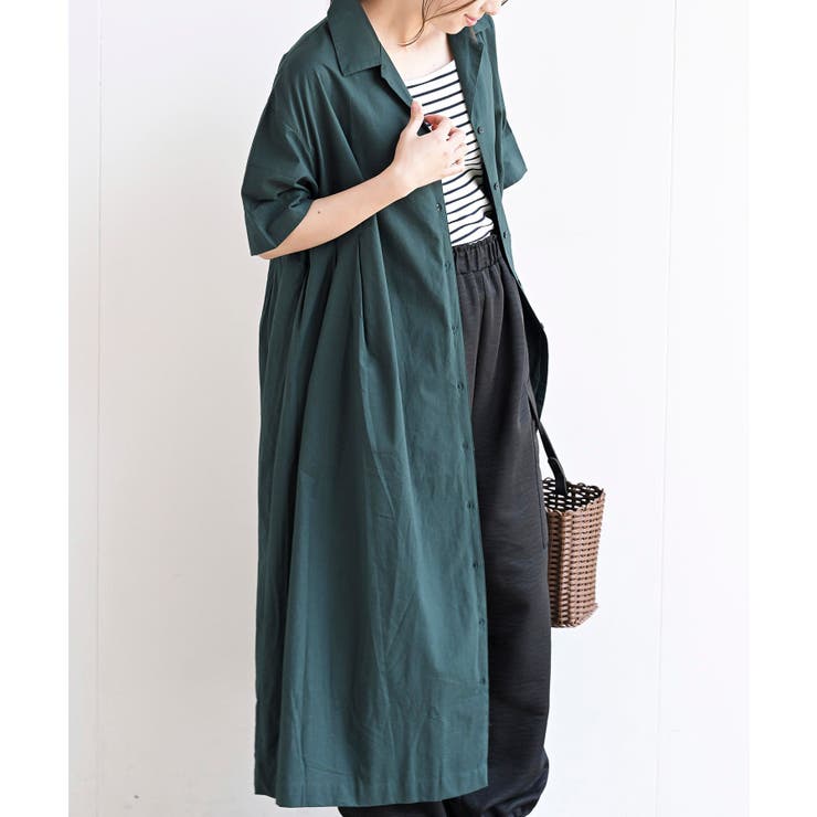 Esesensation シャツワンピ（中古）黒裾グレー　（フリー）美品　値下 Esesensation シャツワンピース（中古）黒 裾グレー （フリー） 美品