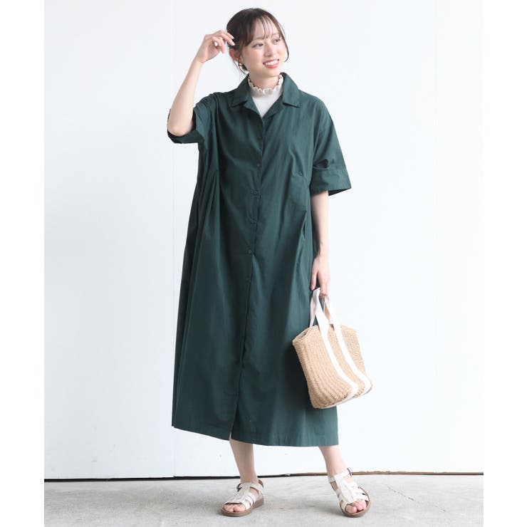 オープンカラーシャツワンピース[品番：RPSW0001470]｜rps（アール