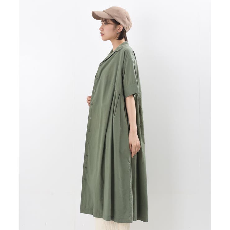 オープンカラーシャツワンピース[品番：RPSW0001470]｜rps