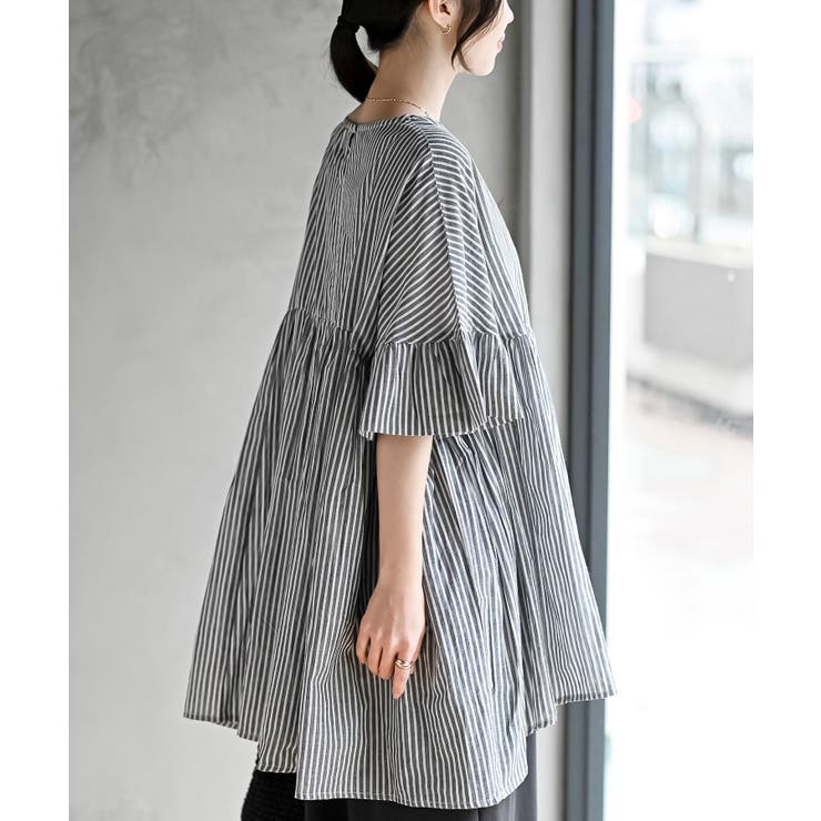 コットンボイルワイドギャザープルオーバー | rps | 詳細画像18 