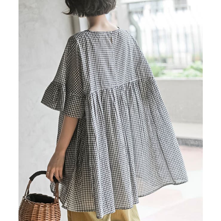 コットンボイルワイドギャザープルオーバー | rps | 詳細画像25 