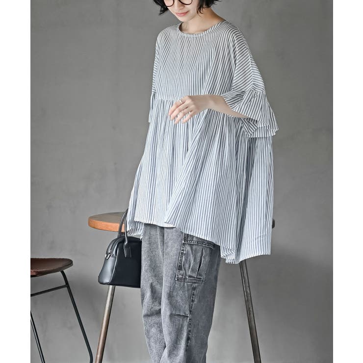 コットンボイルワイドギャザープルオーバー | rps | 詳細画像3 