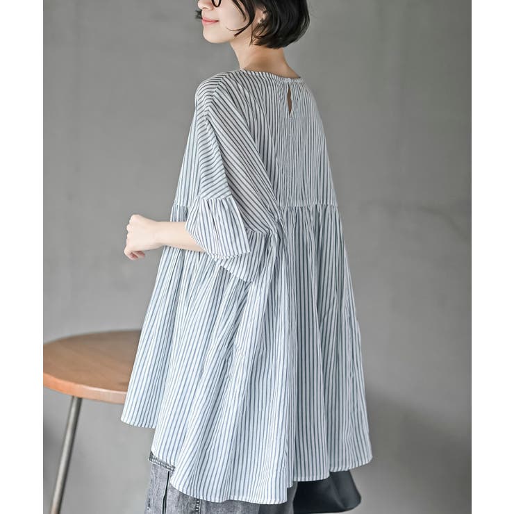 コットンボイルワイドギャザープルオーバー | rps | 詳細画像8 