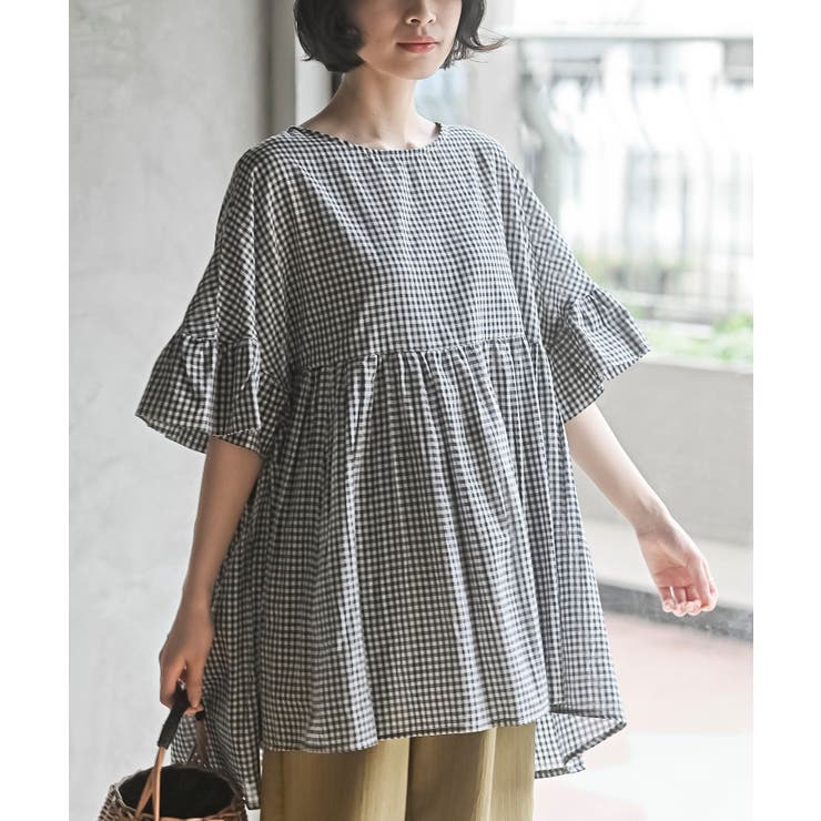 ブラック2 | コットンボイルワイドギャザープルオーバー | rps