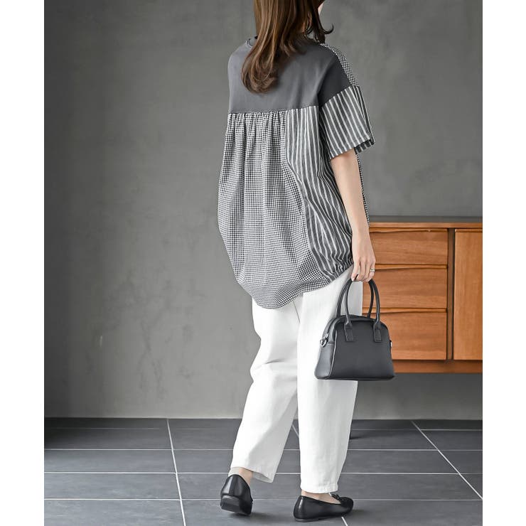 天竺パッチワークコクーンプルオーバー | rps | 詳細画像12 