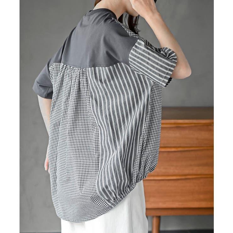 天竺パッチワークコクーンプルオーバー | rps | 詳細画像15 