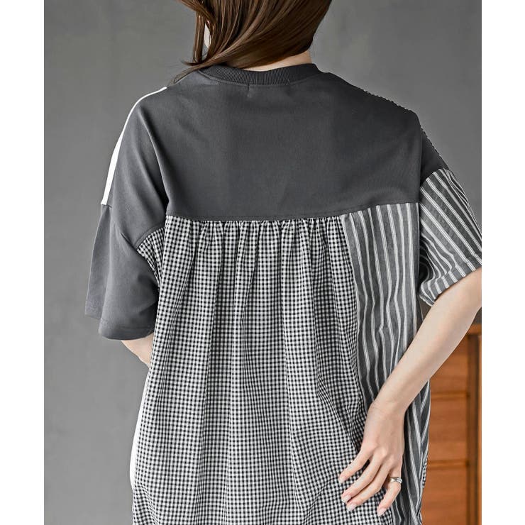 天竺パッチワークコクーンプルオーバー | rps | 詳細画像16 