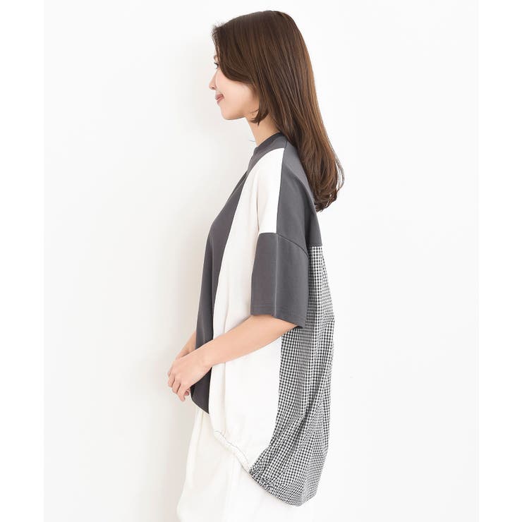 天竺パッチワークコクーンプルオーバー | rps | 詳細画像18 