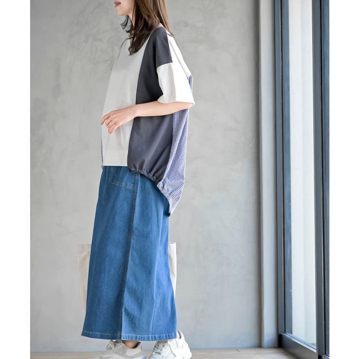 天竺パッチワークコクーンプルオーバー | rps | 詳細画像5 