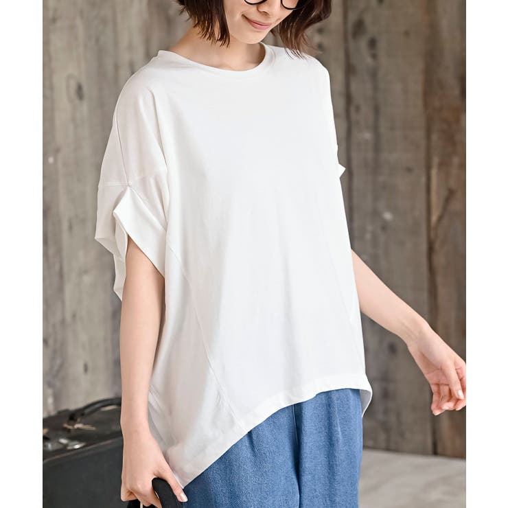 オフホワイト | 袖切替変形ドルマンＴ | rps