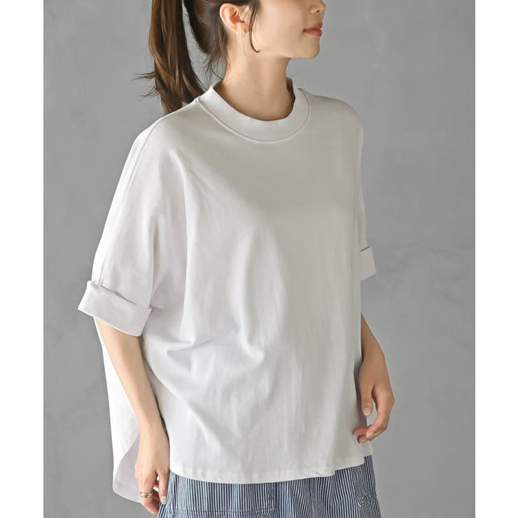 オフホワイト | モックネックワイドドルマンＴ | rps