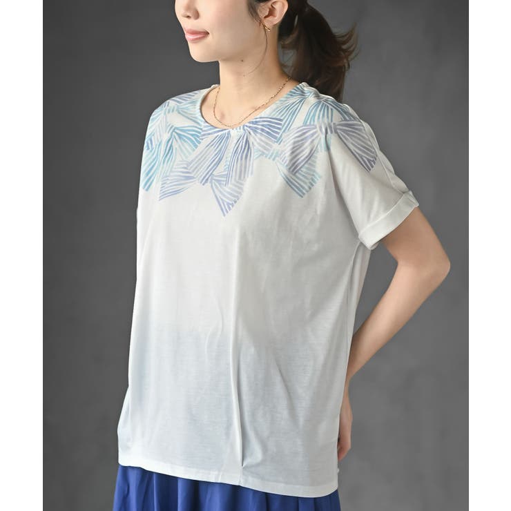 リボンプリントタックＴシャツ | rps | 詳細画像7 