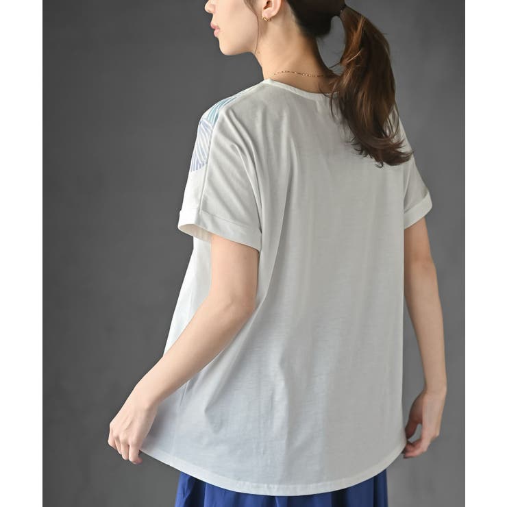 リボンプリントタックＴシャツ | rps | 詳細画像8 