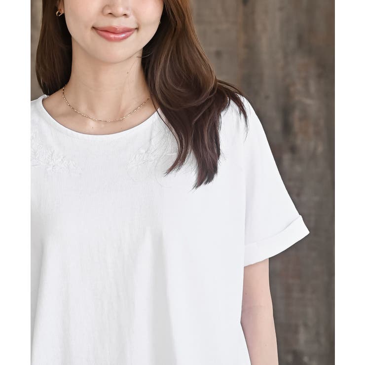 タック刺繍Ｔシャツ | rps | 詳細画像6 
