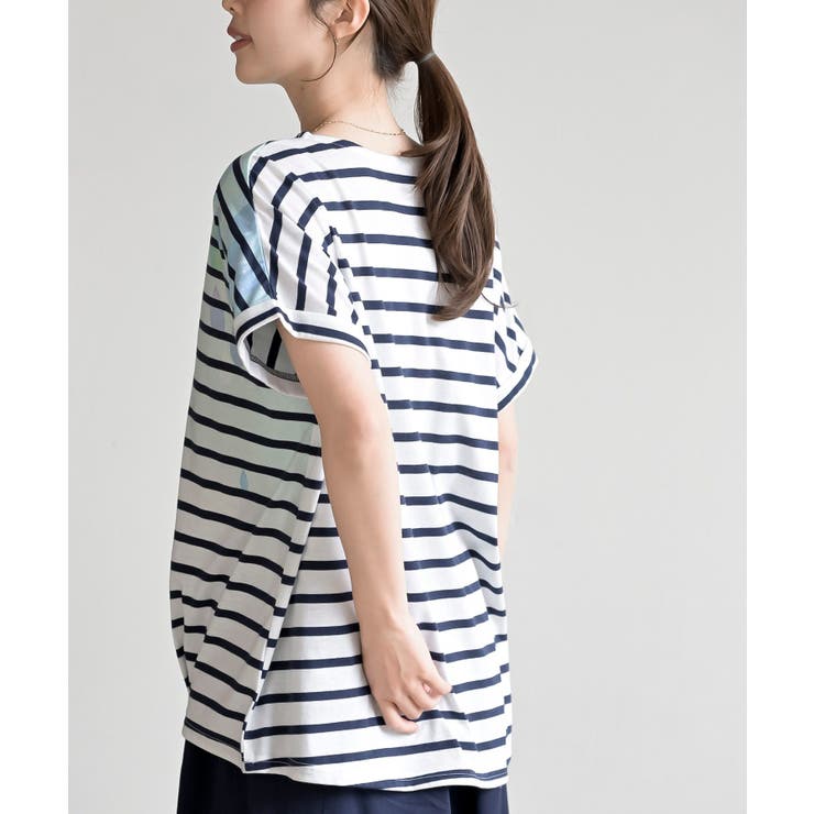 水彩しずくプリントタックＴシャツ | rps | 詳細画像16 