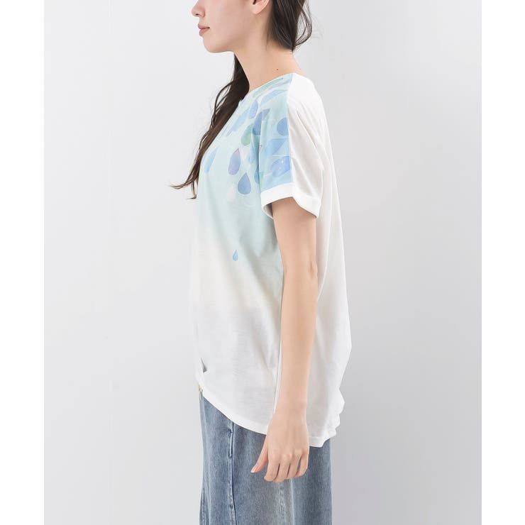 水彩しずくプリントタックＴシャツ | rps | 詳細画像18 