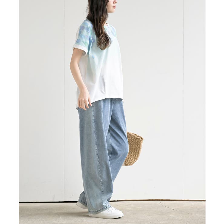 水彩しずくプリントタックＴシャツ | rps | 詳細画像5 