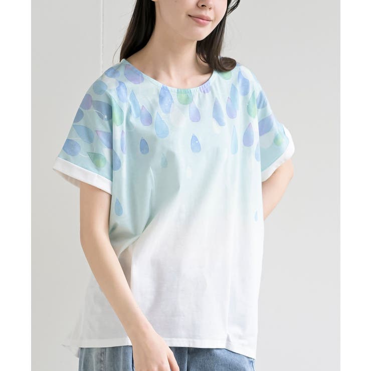 水彩しずくプリントタックＴシャツ | rps | 詳細画像6 