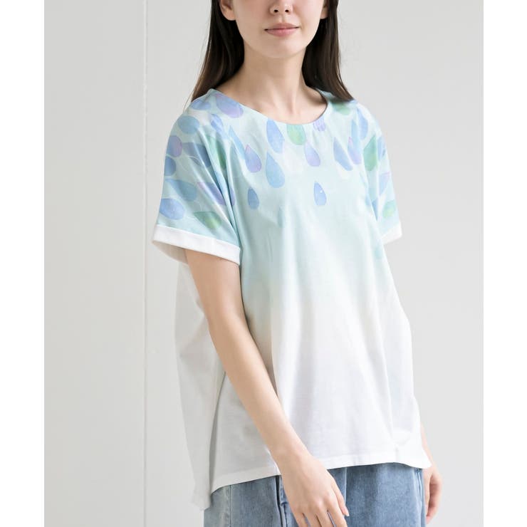 水彩しずくプリントタックＴシャツ | rps | 詳細画像9 