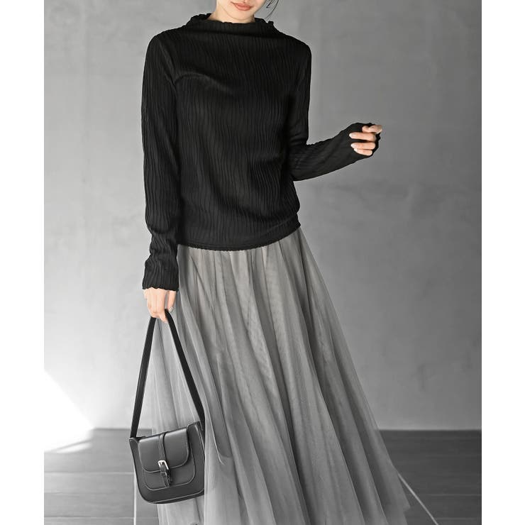 ウェーブジャガードハイネックカットソー | rps | 詳細画像13 