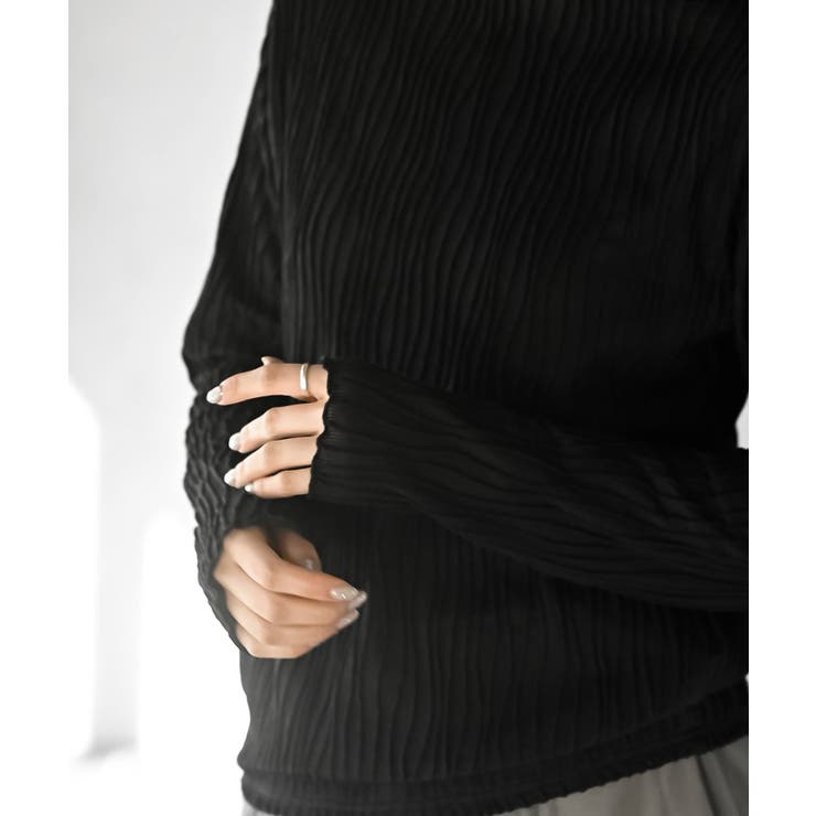 ウェーブジャガードハイネックカットソー | rps | 詳細画像19 