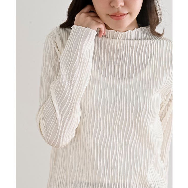 ウェーブジャガードハイネックカットソー | rps | 詳細画像6 