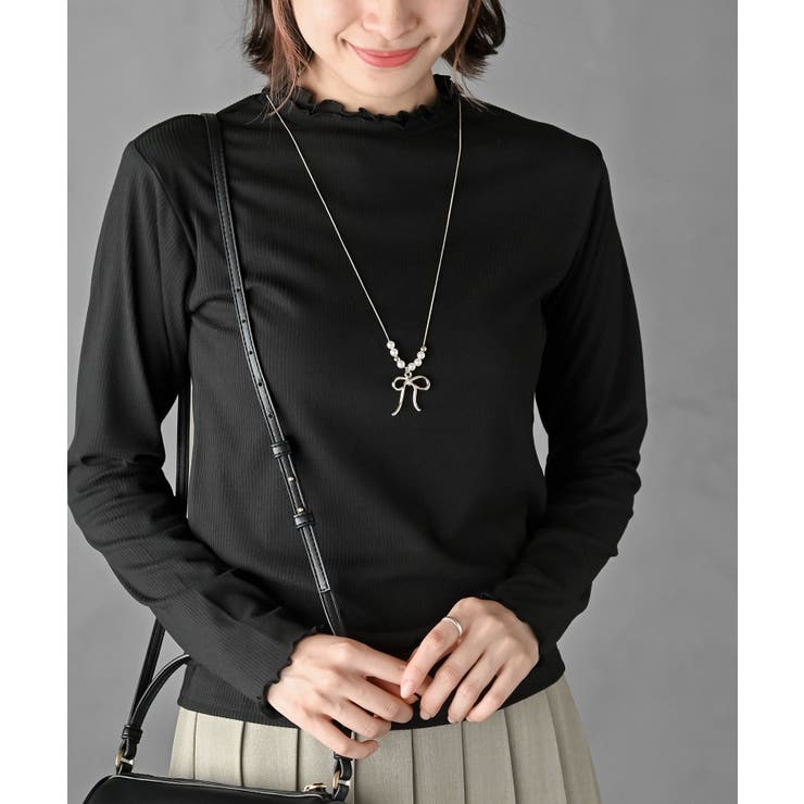 起毛リブＷハイネックカットソー[品番：RPSW0003086]｜rps（アールピーエス）のレディースファッション通販｜SHOPLIST（ショップリスト） 99 BASERANGE リブカットソー TOCR-RIB-AU21 ■GY25