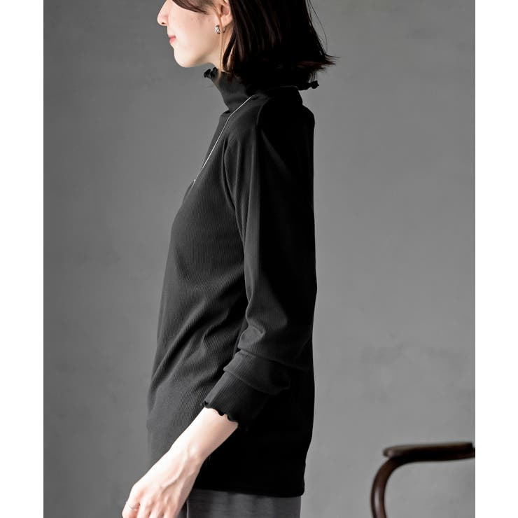 起毛リブメロータートルカットソー | rps | 詳細画像17 