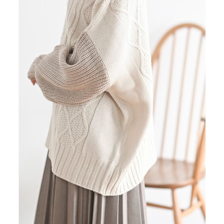 ケーブル切替ハンドステッチニットプルオーバー | rps | 詳細画像15 