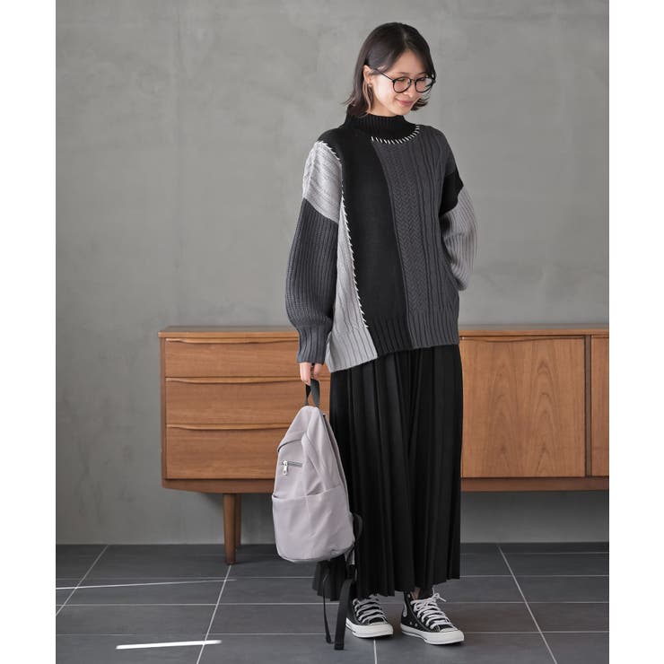 【専用2点】         グランターブル チュール切替ニット■スコットクラブ Chico（チコ） ニット チュールビスチェ切替ニット レディース