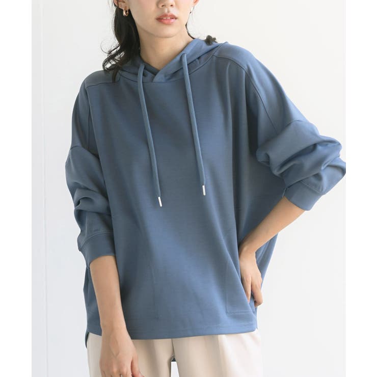 ブルー | ダンボール変形ポケ付ドルマンパーカー | rps