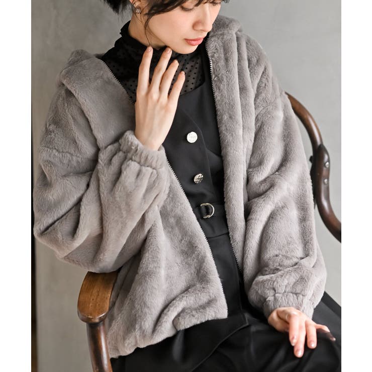 モカ | フェイクファージップパーカー | rps