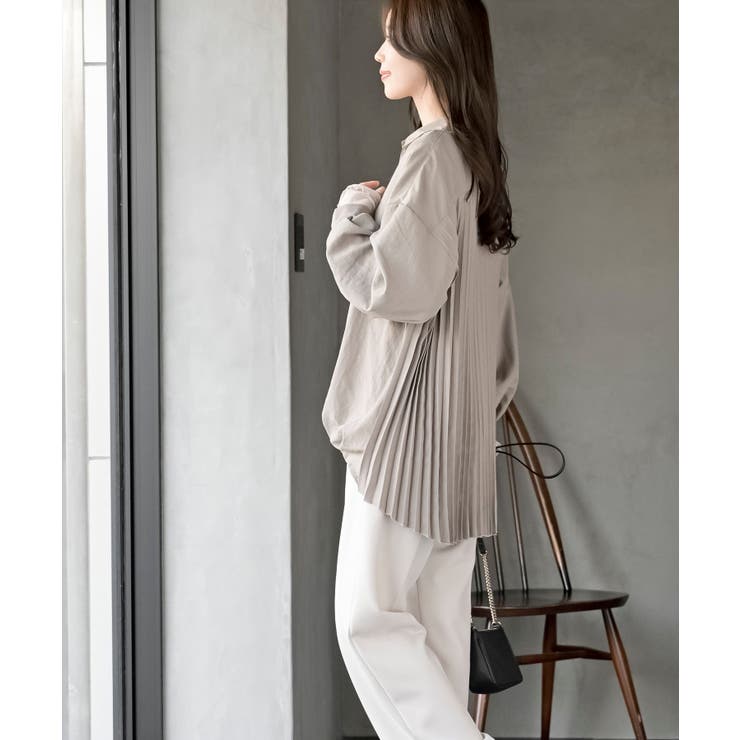 ＢＡＣＫプリーツ裾タックブラウス | rps | 詳細画像14 