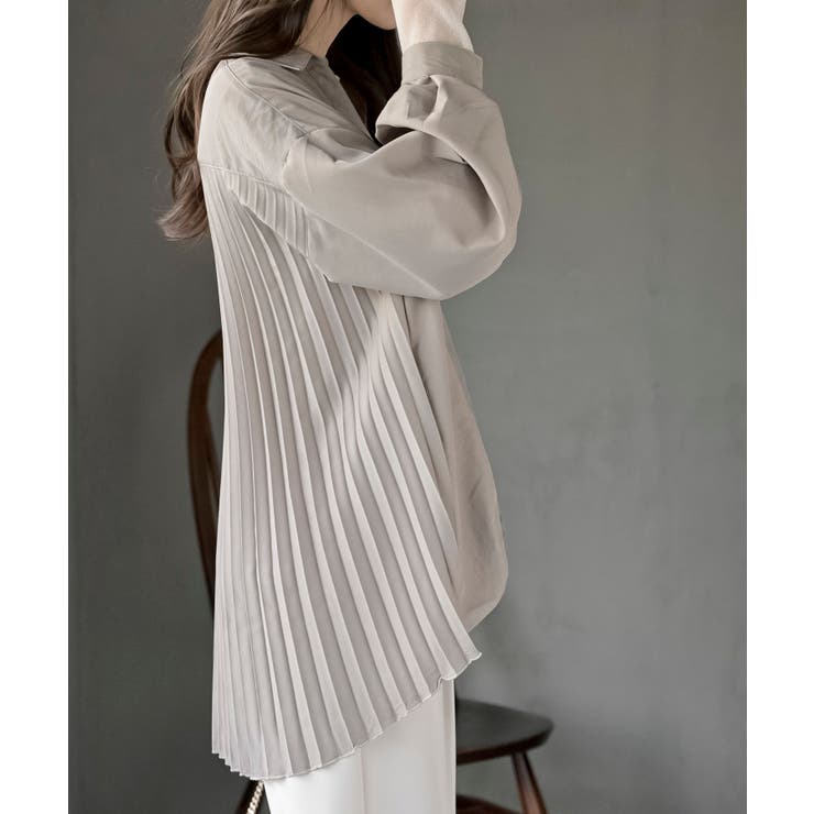 ＢＡＣＫプリーツ裾タックブラウス | rps | 詳細画像16 